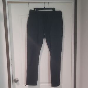 PacSun Mens Black Elastic Waist  Cargo Pants Slim XL